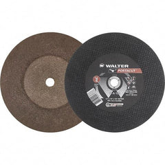 WALTER Surface Technologies - 12" 24 Grit Aluminum Oxide Cutoff Wheel - 1/8" Thick, 7/8" Arbor, 6,300 Max RPM, Use with Electric & Gas Powered Saws - Eagle Tool & Supply