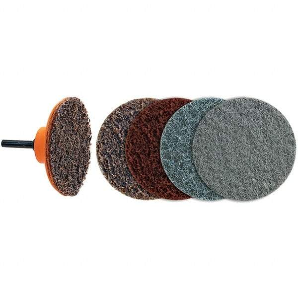 WALTER Surface Technologies - 3" Disc Diam, Aluminum Oxide Quick Change Disc - Type R Attaching System, Nonwoven, Coarse Grade, 28,000 RPM, 04-G\xB6Twist Blendex Series - Eagle Tool & Supply