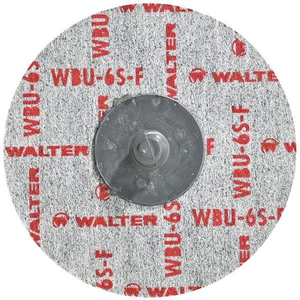WALTER Surface Technologies - 3" Fine Grade Silicon Carbide Deburring Disc - Quick Change Connection, Gray, 15,100 Max RPM - Eagle Tool & Supply