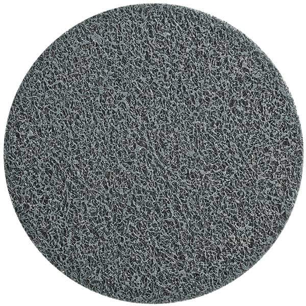 WALTER Surface Technologies - 3" Fine Grade Silicon Carbide Deburring Disc - Quick Change Connection, Gray, 15,100 Max RPM - Eagle Tool & Supply