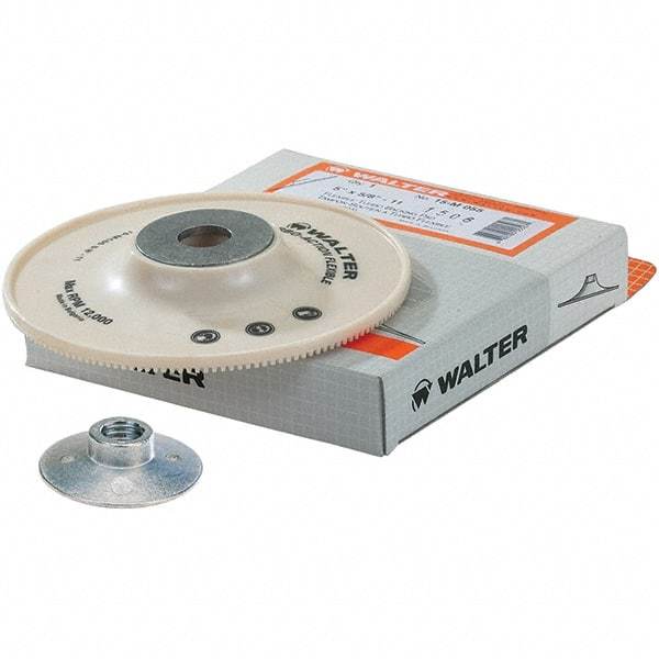 WALTER Surface Technologies - 5" Diam Disc Backing Turbo Backing Pad - Soft Density, 12,200 RPM - Eagle Tool & Supply