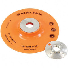 WALTER Surface Technologies - 5" Diam Disc Backing Pad - 12,200 RPM - Eagle Tool & Supply