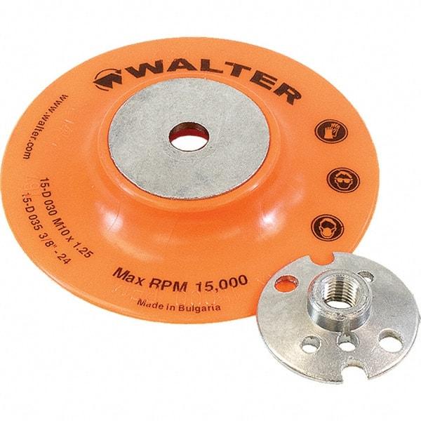 WALTER Surface Technologies - 4" Diam Disc Backing Pad - 15,000 RPM - Eagle Tool & Supply