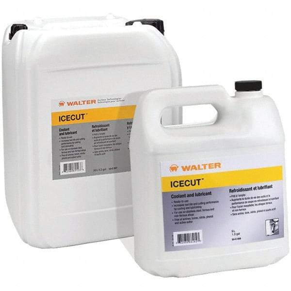 WALTER Surface Technologies - IceCut, 20 L Jug Cutting Fluid - Liquid, For Drilling - Eagle Tool & Supply