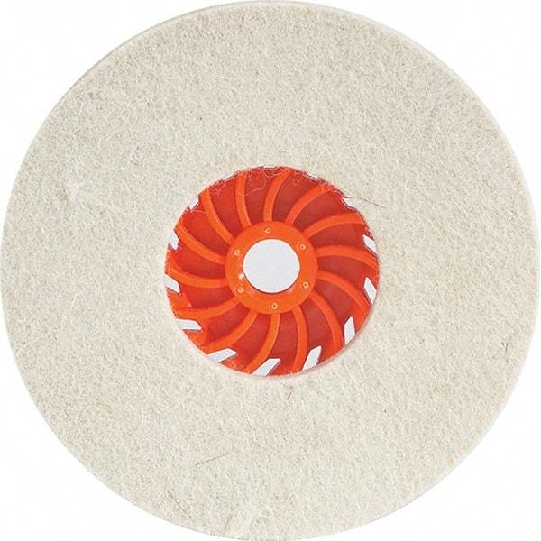 WALTER Surface Technologies - 5" Diam x 1/2" Thick Unmounted Buffing Wheel - Felt Cup Disc, 5/8-11 Arbor Hole, Hard Density - Eagle Tool & Supply
