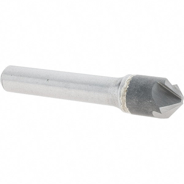 Melin Tool - 1/2" Head Diam, 3/8" Shank Diam, 4 Flute 100° Solid Carbide Countersink - Eagle Tool & Supply