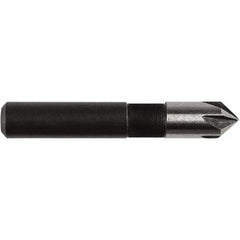 Irwin - 1/4" Head Diam, 1/4" Shank Diam, 5 Flute 82° High Speed Steel Countersink - Eagle Tool & Supply
