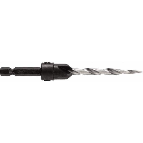 Irwin - Adjustable-Depth Drill Countersinks Cutter Head Diameter (Inch): 7/16 Drill Size Compatibility (Decimal Inch): 0.2188 - Eagle Tool & Supply