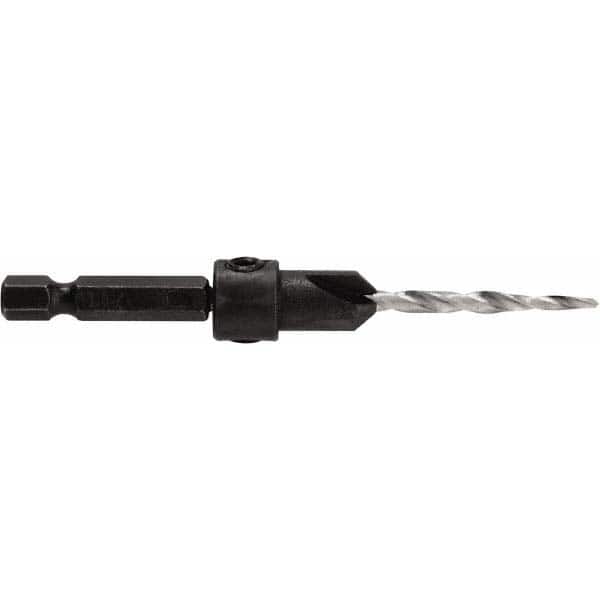 Irwin - Adjustable-Depth Drill Countersinks Cutter Head Diameter (Inch): 5/16 Drill Size Compatibility (Decimal Inch): 0.1406 - Eagle Tool & Supply