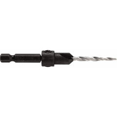 Irwin - Adjustable-Depth Drill Countersinks Cutter Head Diameter (Inch): 5/16 Drill Size Compatibility (Decimal Inch): 0.1406 - Eagle Tool & Supply