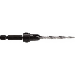 Irwin - Adjustable-Depth Drill Countersinks Cutter Head Diameter (Inch): 7/16 Drill Size Compatibility (Decimal Inch): 0.1875 - Eagle Tool & Supply