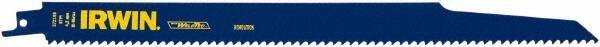 Irwin Blades - 12" Long, Bi-Metal Reciprocating Saw Blade - Tapered Profile, 6 TPI, Toothed Edge, Tang Shank - Eagle Tool & Supply