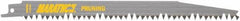 Irwin Blades - 9" Long, Bi-Metal Reciprocating Saw Blade - Straight Profile, 4 to 5 Fleam TPI, Toothed Edge, Tang Shank - Eagle Tool & Supply