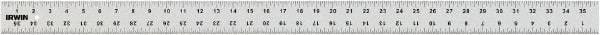 Irwin - 36" Long, English Standard Aluminum Rule - Anodized Finish - Eagle Tool & Supply
