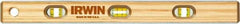 Irwin - 24" Long 6 Vial Box Beam Level - Hardwood, Brown, 2 Level & 4 Plumb Vials - Eagle Tool & Supply