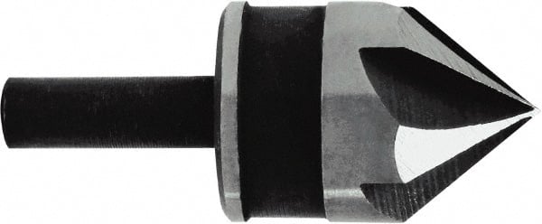 Irwin - 3/4" Head Diam, 1/4" Shank Diam, 5 Flute 82° High Speed Steel Countersink - Eagle Tool & Supply