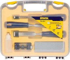 Irwin - 6 Piece Wood Chisel Set - Polypropylene, Sizes Included 1/2 to 1" - Eagle Tool & Supply