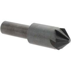 Melin Tool - 3/4" Head Diam, 1/2" Shank Diam, 6 Flute 90° High Speed Steel Countersink - Eagle Tool & Supply