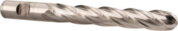 Melin Tool - 5/8" Diam, 4" LOC, 4 Flute Cobalt Ball End Mill - Uncoated, Single End, 6-1/8" OAL, 5/8" Shank Diam, Spiral Flute - Eagle Tool & Supply