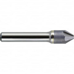 Melin Tool - 1/4" Head Diam, 1/4" Shank Diam, 4 Flute 100° Carbide-Tipped Countersink - Eagle Tool & Supply