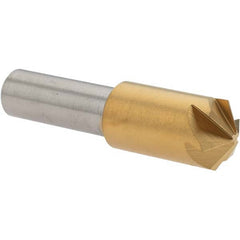 Melin Tool - 1/2" Head Diam, 3/8" Shank Diam, 6 Flute 120° Cobalt Countersink - Eagle Tool & Supply