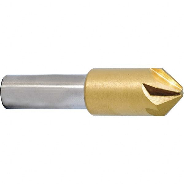 Melin Tool - 5/8" Head Diam, 3/8" Shank Diam, 6 Flute 110° Cobalt Countersink - Eagle Tool & Supply