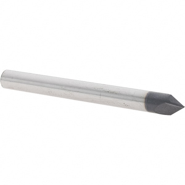 Melin Tool - 1/4" Diam 2 Flute Single End Solid Carbide Chamfer Mill - Eagle Tool & Supply