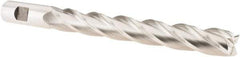 Melin Tool - 3/4", 6" LOC, 3/4" Shank Diam, 8-1/4" OAL, 4 Flute, Cobalt Square End Mill - Single End, Uncoated, Spiral Flute, 30° Helix, Centercutting, Right Hand Cut, Right Hand Flute - Eagle Tool & Supply