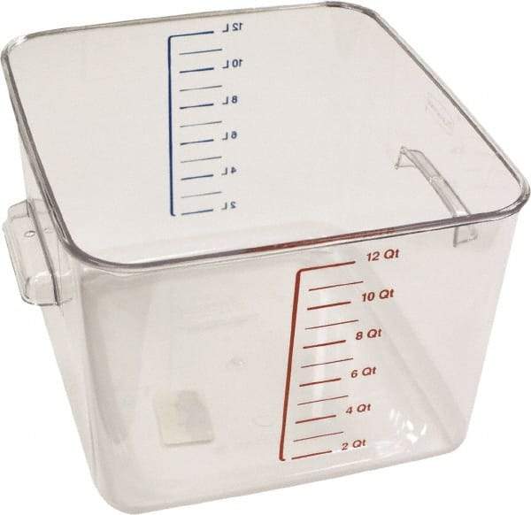 Rubbermaid - Rectangular, Clear Polycarbonate Food Storage Container - 7.8" High x 10-1/2" Wide x 11.3" Long - Eagle Tool & Supply