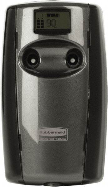 Rubbermaid - 0.63 Cu Ft Coverage, Black Metered Aerosol Dispenser - Eagle Tool & Supply