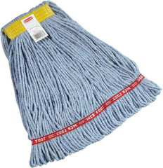 Rubbermaid - 1" Yellow Head Band, Small Blended Fiber Loop End Mop Head - Side Loading Connection - Eagle Tool & Supply