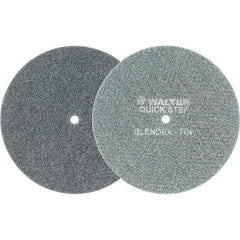 WALTER Surface Technologies - 7" Diam, Aluminum Oxide Hook & Loop Disc - Fine Grade, Coated, Series 07-R, Quick-Step Blendex - Eagle Tool & Supply