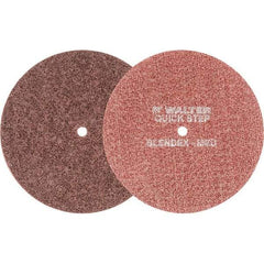 WALTER Surface Technologies - 7" Diam, Aluminum Oxide Hook & Loop Disc - Medium Grade, Coated, Series 07-R, Quick-Step Blendex - Eagle Tool & Supply