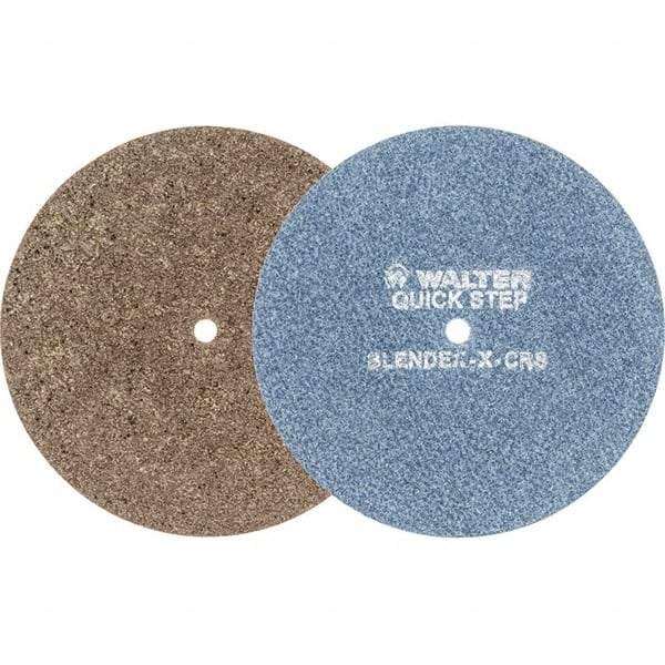 WALTER Surface Technologies - 7" Diam, Aluminum Oxide Hook & Loop Disc - Coarse Grade, Coated, Series 07-R, Quick-Step Blendex - Eagle Tool & Supply