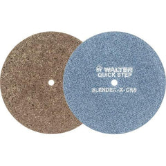 WALTER Surface Technologies - 7" Diam, Aluminum Oxide Hook & Loop Disc - Coarse Grade, Coated, Series 07-R, Quick-Step Blendex - Eagle Tool & Supply