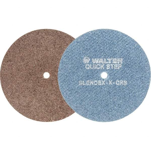 WALTER Surface Technologies - 6" Diam, Aluminum Oxide Hook & Loop Disc - Coarse Grade, Coated, Series 07-R, Quick-Step Blendex - Eagle Tool & Supply