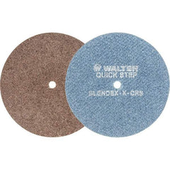 WALTER Surface Technologies - 6" Diam, Aluminum Oxide Hook & Loop Disc - Coarse Grade, Coated, Series 07-R, Quick-Step Blendex - Eagle Tool & Supply