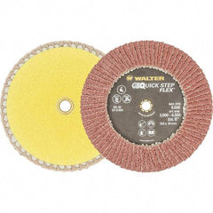 WALTER Surface Technologies - 40 Grit, 6" Disc Diam, Aluminum Oxide Flap Disc - 8,600 Max RPM, Fiber Backing, Hook & Loop Attaching System, Coated - Eagle Tool & Supply