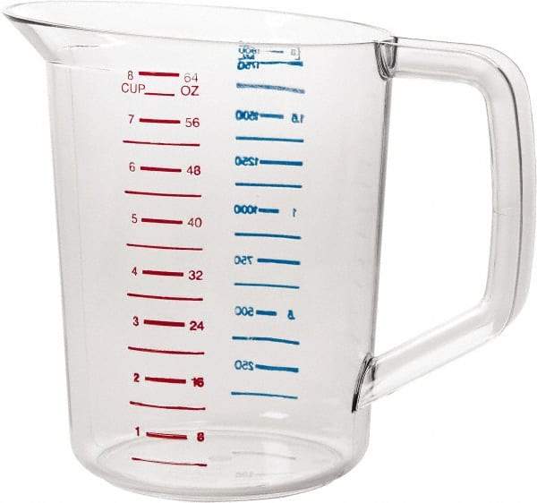 Rubbermaid - 2 Quart Polycarbonate Measuring Cup - 125 ml Graduation - Eagle Tool & Supply