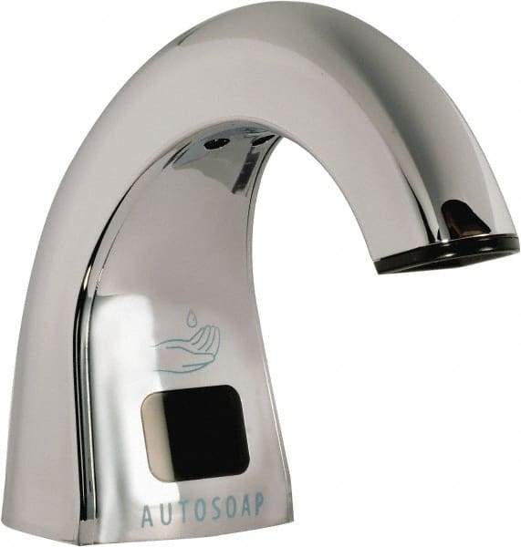 Rubbermaid - 800 to 1600 mL Liquid Soap Dispenser Hardware - Metal, Counter Mounted, Chrome/Black - Eagle Tool & Supply