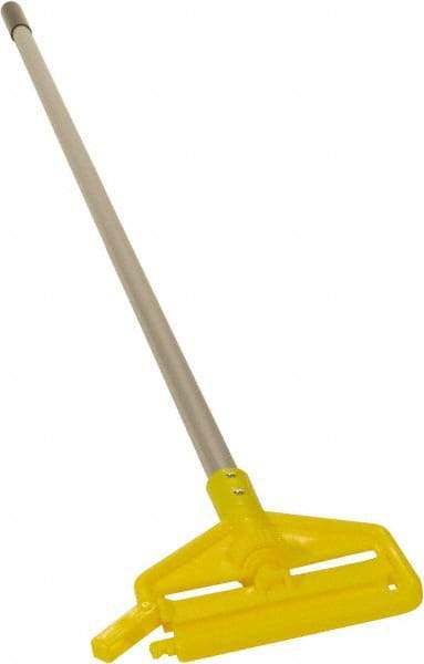 Rubbermaid - 60" Standard Aluminum Clamp Jaw Mop Handle - 1" Mop Head Band, Plastic Connector, Use with Wet Mops - Eagle Tool & Supply