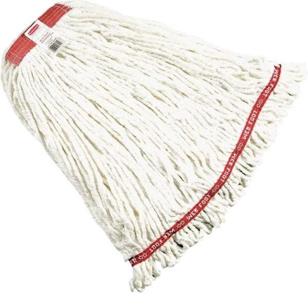 Rubbermaid - Red Head Band, Large Blended Fiber Loop End Mop Head - 4 Ply, Screw On Connection - Eagle Tool & Supply