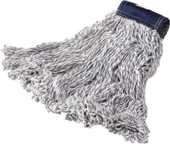 Rubbermaid - Blue Head Band, Large Blended Fiber Loop End Mop Pad - Quick Change Connection - Eagle Tool & Supply