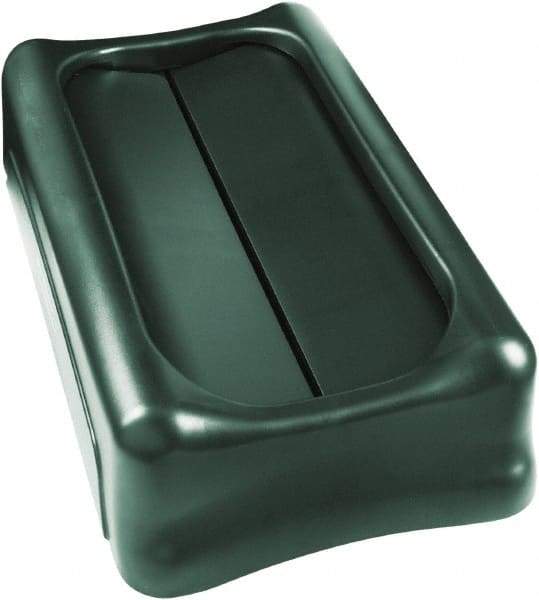 Rubbermaid - Rectangle Lid for Use with Rectangular Trash Cans - Green, For Slim Jim Trash Cans - Eagle Tool & Supply