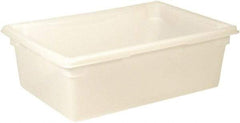 Rubbermaid - Rectangular, White Polyethylene Food Tote Box - 9" High x 18" Wide x 26" Long, with Snap-On Lid - Eagle Tool & Supply