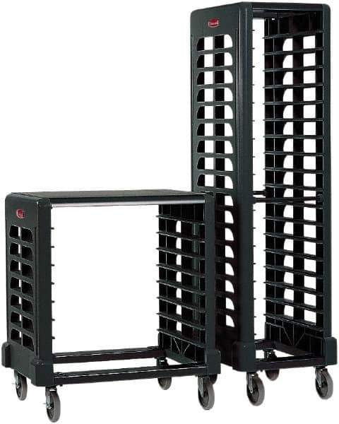Rubbermaid - 18 Shelf, Black Pan Storage Rack - 473.2mm Wide x 1,724.15mm High x 23-3/4" Deep - Eagle Tool & Supply