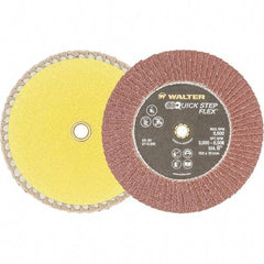 WALTER Surface Technologies - 60 Grit, 6" Disc Diam, Aluminum Oxide Flap Disc - 8,600 Max RPM, Fiber Backing, Hook & Loop Attaching System, Coated - Eagle Tool & Supply