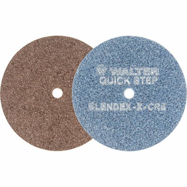 WALTER Surface Technologies - 4-1/2" Diam, Aluminum Oxide Hook & Loop Disc - Coarse Grade, Coated, Series 07-R, Quick-Step Blendex - Eagle Tool & Supply