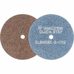 WALTER Surface Technologies - 4-1/2" Diam, Aluminum Oxide Hook & Loop Disc - Coarse Grade, Coated, Series 07-R, Quick-Step Blendex - Eagle Tool & Supply
