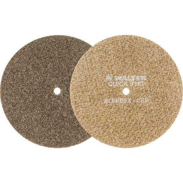 WALTER Surface Technologies - 7" Diam, Aluminum Oxide Hook & Loop Disc - Coarse Grade, Coated, Series 07-R, Quick-Step Blendex - Eagle Tool & Supply